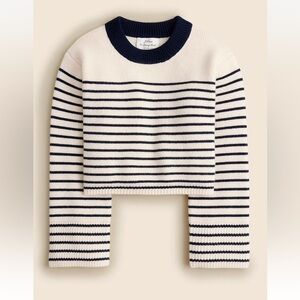 J. Crew Navy and Cream Striped Sweater